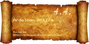 Ardelean Attila névjegykártya
